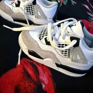 Jordan Kids White and Tan Sneakers